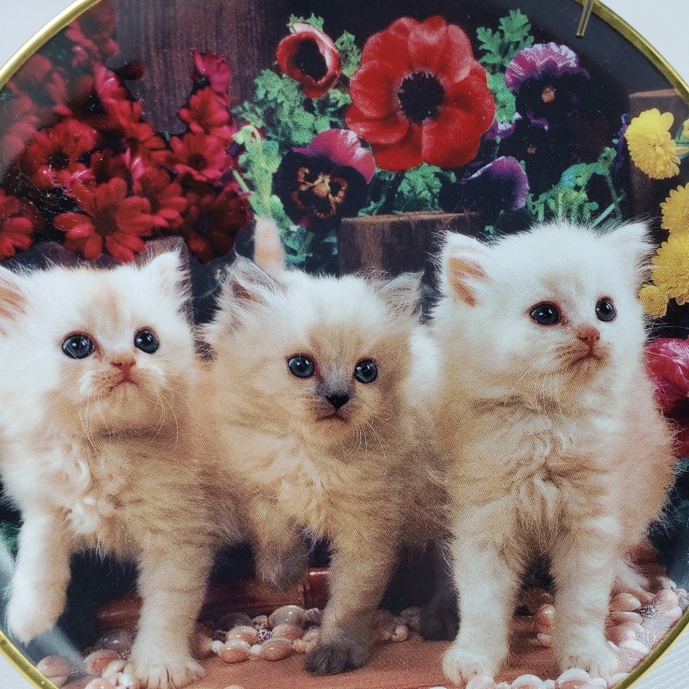 Franklin Mint Heirloom Felines and Flowers Limited